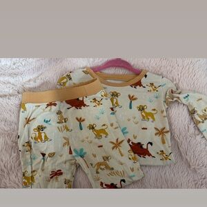 Little Sleepies Cream Safari Lion Pajama Set with Yellow Accents